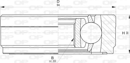 Open Parts CVJ5814.20 - Шарнірний комплект, ШРУС, приводний вал autocars.com.ua