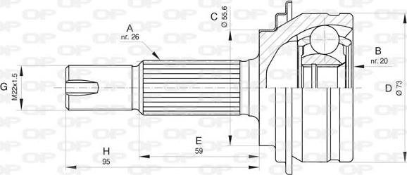 Open Parts CVJ5818.10 - Шарнирный комплект, ШРУС, приводной вал autodnr.net