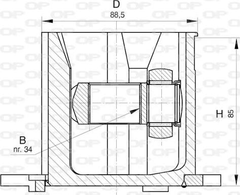 Open Parts CVJ5824.20 - Шарнірний комплект, ШРУС, приводний вал autocars.com.ua