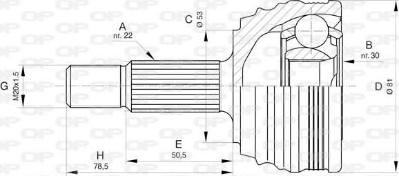 Open Parts CVJ5838.10 - Шарнирный комплект, ШРУС, приводной вал autodnr.net