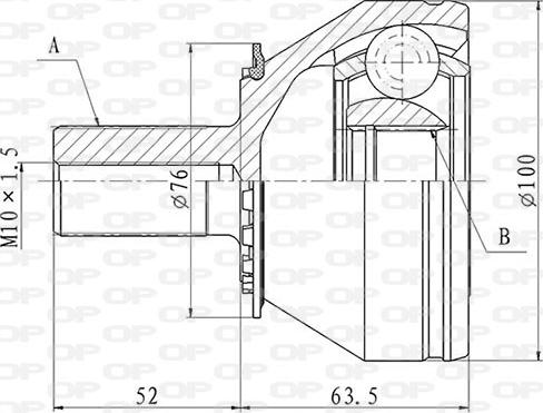 Open Parts CVJ5840.10 - Шарнірний комплект, ШРУС, приводний вал autocars.com.ua