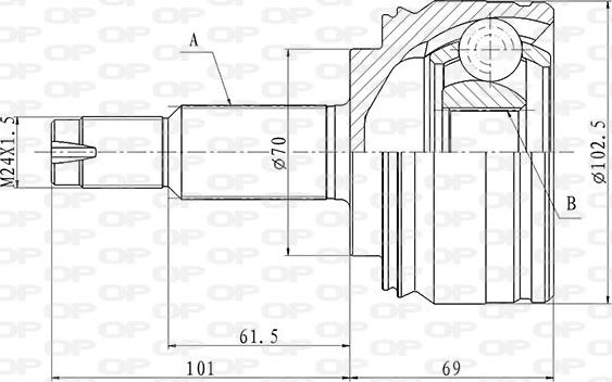 Open Parts CVJ5845.10 - Шарнирный комплект, ШРУС, приводной вал autodnr.net