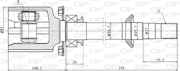 Open Parts CVJ5849.20 - Шарнірний комплект, ШРУС, приводний вал autocars.com.ua