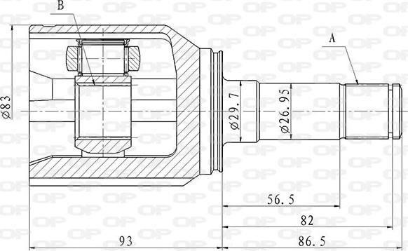 Open Parts CVJ5851.20 - Шарнірний комплект, ШРУС, приводний вал autocars.com.ua