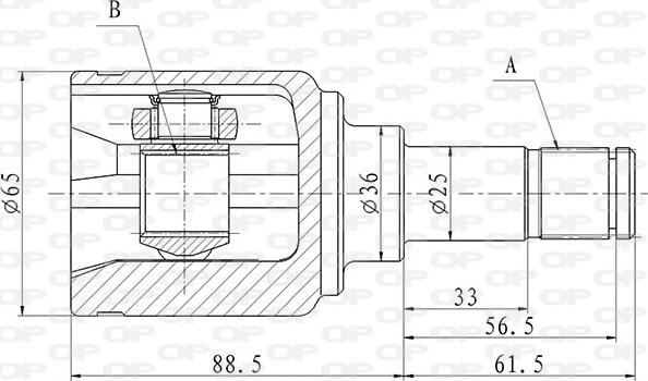 Open Parts CVJ5853.20 - Шарнірний комплект, ШРУС, приводний вал autocars.com.ua