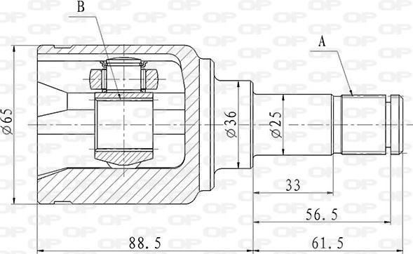 Open Parts CVJ5854.20 - Шарнірний комплект, ШРУС, приводний вал autocars.com.ua