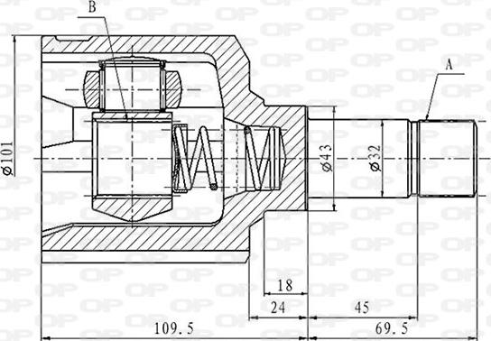 Open Parts CVJ5856.20 - Шарнирный комплект, ШРУС, приводной вал autodnr.net