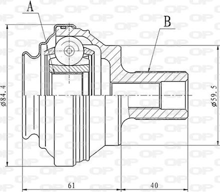 Open Parts CVJ5860.10 - Шарнирный комплект, ШРУС, приводной вал autodnr.net