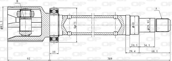 Open Parts CVJ5862.20 - Шарнірний комплект, ШРУС, приводний вал autocars.com.ua