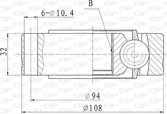 Open Parts CVJ5863.20 - Шарнірний комплект, ШРУС, приводний вал autocars.com.ua