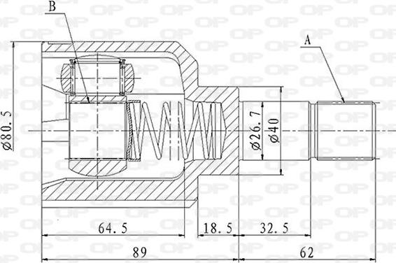 Open Parts CVJ5864.20 - Шарнірний комплект, ШРУС, приводний вал autocars.com.ua