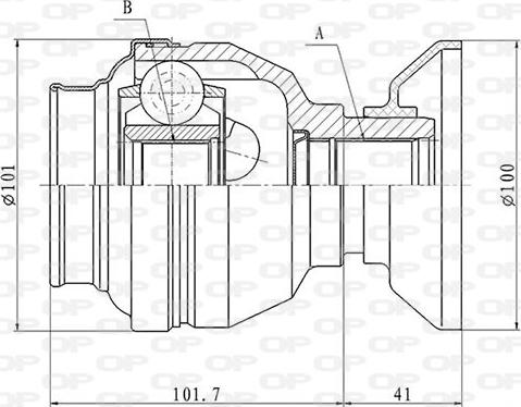 Open Parts CVJ5865.20 - Шарнірний комплект, ШРУС, приводний вал autocars.com.ua