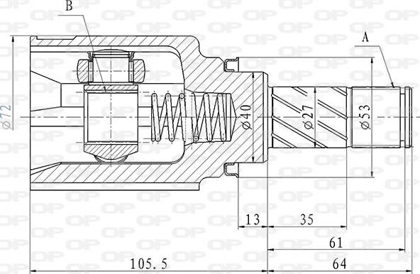 Open Parts CVJ5867.20 - Шарнірний комплект, ШРУС, приводний вал autocars.com.ua