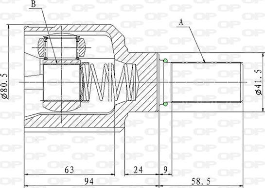 Open Parts CVJ5870.20 - Шарнірний комплект, ШРУС, приводний вал autocars.com.ua