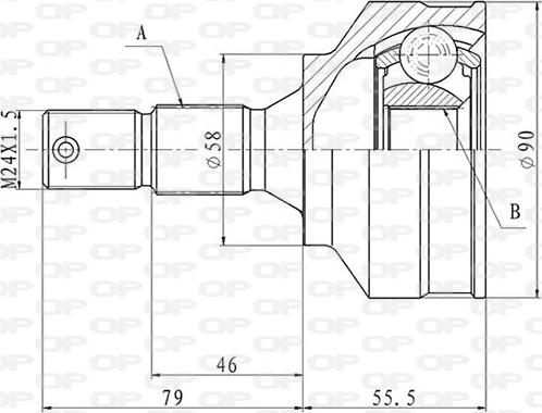 Open Parts CVJ5872.10 - Шарнирный комплект, ШРУС, приводной вал autodnr.net