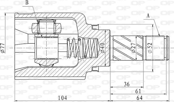 Open Parts CVJ5874.20 - Шарнірний комплект, ШРУС, приводний вал autocars.com.ua