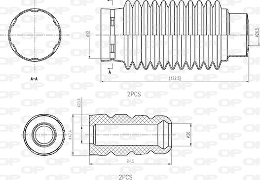 Open Parts DCK5006.04 - Пылезащитный комплект, амортизатор autodnr.net