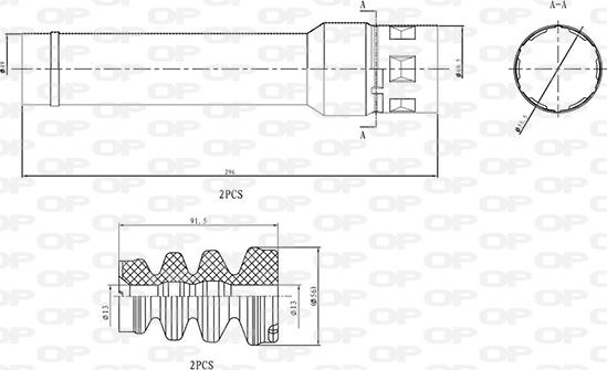 Open Parts DCK5055.04 - Пилозахисний комплект, амортизатор autocars.com.ua