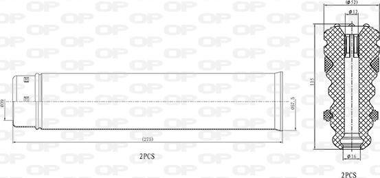 Open Parts DCK5067.04 - Пилозахисний комплект, амортизатор autocars.com.ua