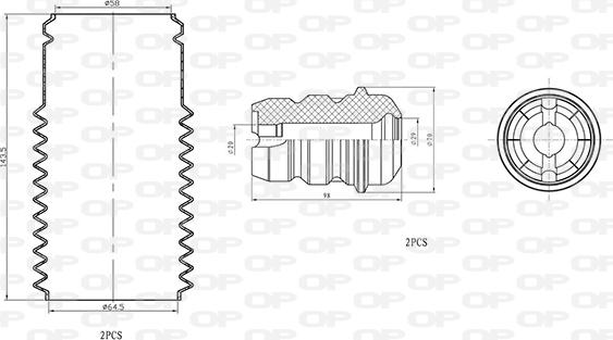 Open Parts DCK5068.04 - Пилозахисний комплект, амортизатор autocars.com.ua