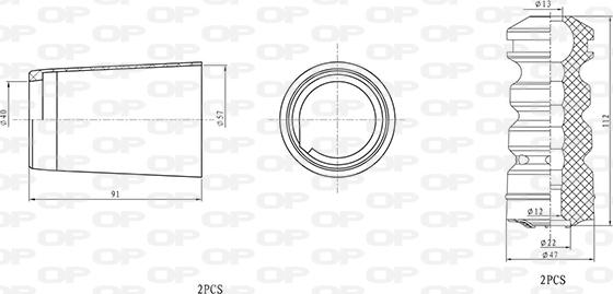 Open Parts DCK5078.04 - Пилозахисний комплект, амортизатор autocars.com.ua