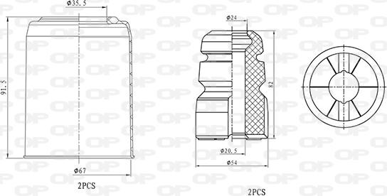 Open Parts DCK5084.04 - Пылезащитный комплект, амортизатор autodnr.net