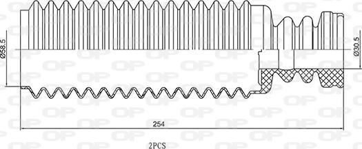 Open Parts DCK5104.02 - Пилозахисний комплект, амортизатор autocars.com.ua