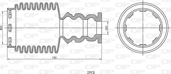 Open Parts DCK5108.02 - Відбійник, буфер амортизатора autocars.com.ua