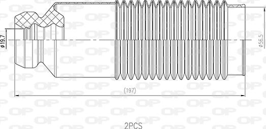 Open Parts DCK5110.02 - Відбійник, буфер амортизатора autocars.com.ua