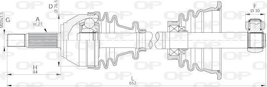 Open Parts DRS6014.00 - Приводной вал autodnr.net