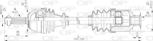 Open Parts DRS6015.00 - Приводной вал autodnr.net