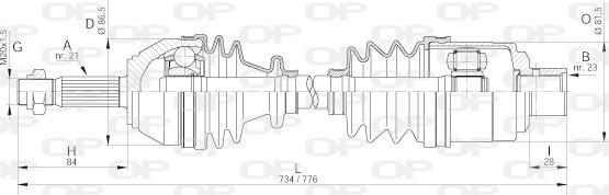 Open Parts DRS6017.00 - Приводний вал autocars.com.ua