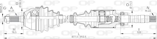 Open Parts DRS6019.00 - Приводний вал autocars.com.ua