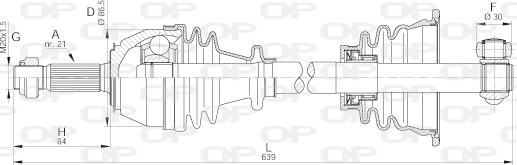 Open Parts DRS6020.00 - Приводной вал autodnr.net