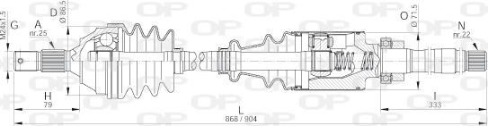 Open Parts DRS6041.00 - Приводной вал autodnr.net