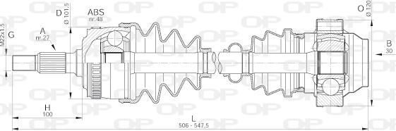 Open Parts DRS6157.00 - Приводной вал autodnr.net