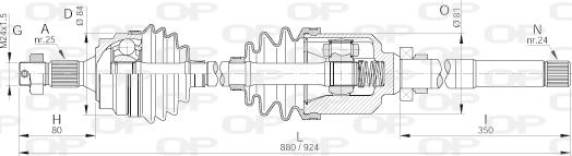 Open Parts DRS6159.00 - Приводной вал autodnr.net