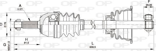 Open Parts DRS6162.00 - Приводной вал autodnr.net