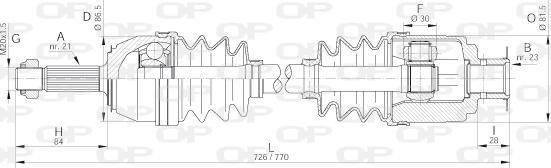 Open Parts DRS6166.00 - Приводной вал autodnr.net