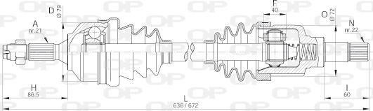 Open Parts DRS6181.00 - Приводний вал autocars.com.ua