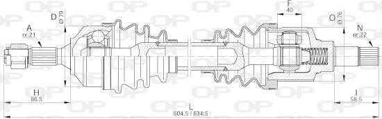 Open Parts DRS6197.00 - Приводний вал autocars.com.ua