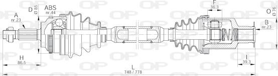 Open Parts DRS6208.00 - Приводний вал autocars.com.ua