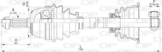 Open Parts DRS6211.00 - Приводний вал autocars.com.ua