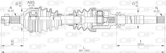 Open Parts DRS6221.00 - Приводной вал autodnr.net