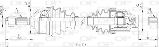 Open Parts DRS6260.00 - Приводний вал autocars.com.ua