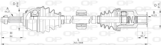 Open Parts DRS6262.00 - Приводний вал autocars.com.ua