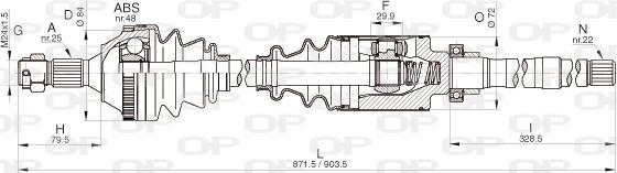 Open Parts DRS6266.00 - Приводной вал autodnr.net