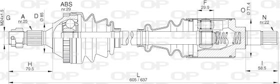 Open Parts DRS6267.00 - Приводной вал autodnr.net