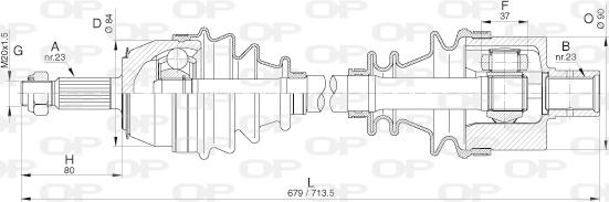 Open Parts DRS6269.00 - Приводний вал autocars.com.ua