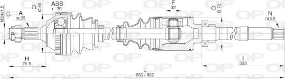 Open Parts DRS6271.00 - Приводной вал autodnr.net